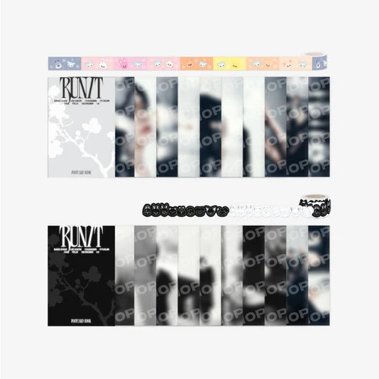 STRAY KIDS - RUN IT WORLD TOUR IN SEOUL OFFICIAL MD POSTCARD BOOK & ROLL STICKER SET