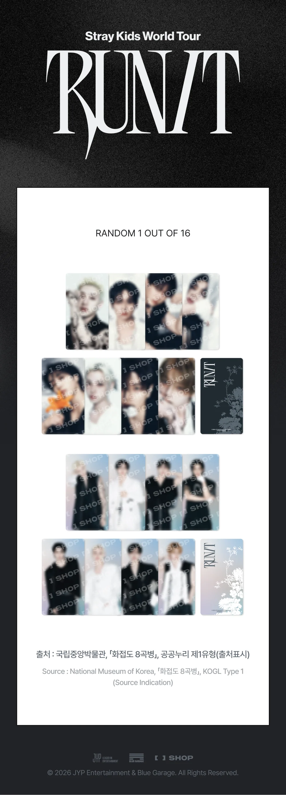 STRAY KIDS - RUN IT WORLD TOUR IN SEOUL OFFICIAL MD SPECIAL TRADING CARD