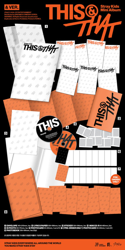 (Pre Order) STRAY KIDS - THIS & THAT 10TH MINI ALBUM MEMBER SET