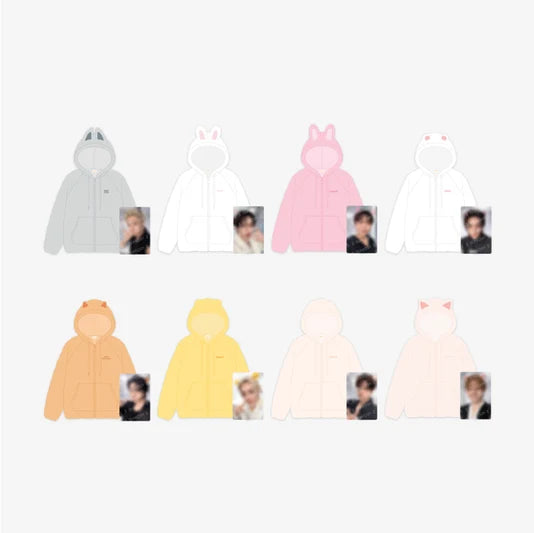 STRAY KIDS - RUN IT WORLD TOUR IN SEOUL OFFICIAL MD SKZOO FLEECE HOOD ZIP UP